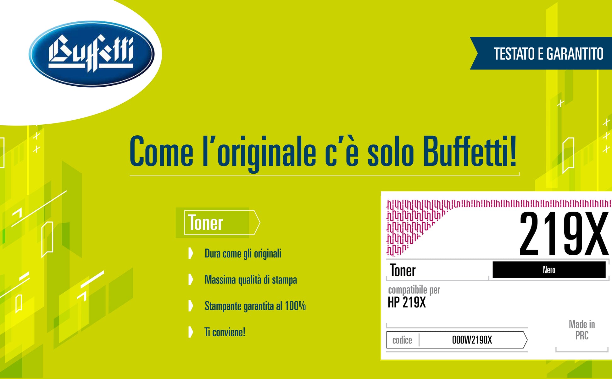 Toner HP - Compatibile 219X W2190X - Nero - 3.200 pag