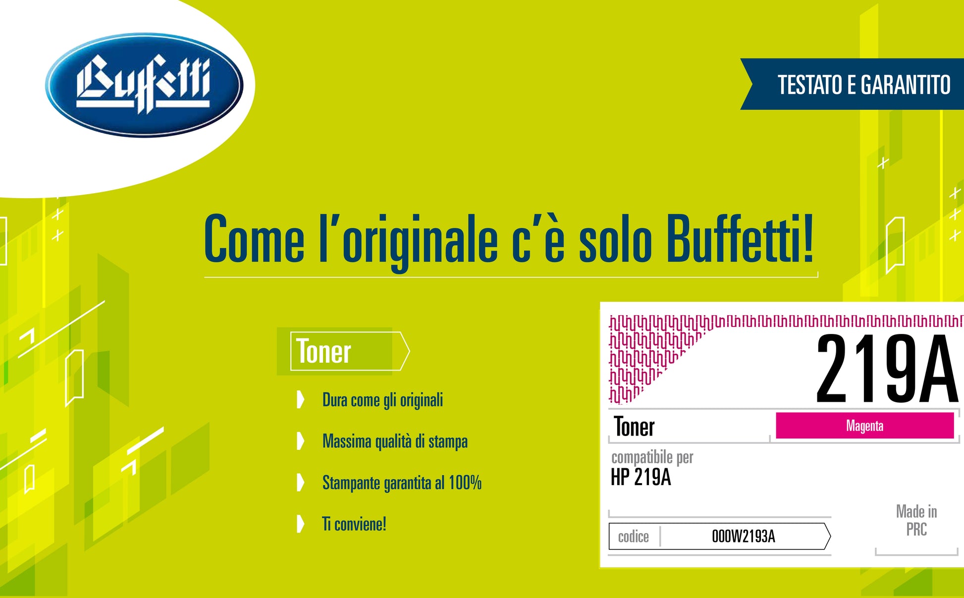 Toner HP - Compatibile 219A W2193A - Magenta - 1.200 pag