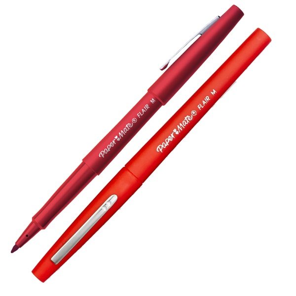 Penna con punta sintetica Nylon - rosso - Tratto medio