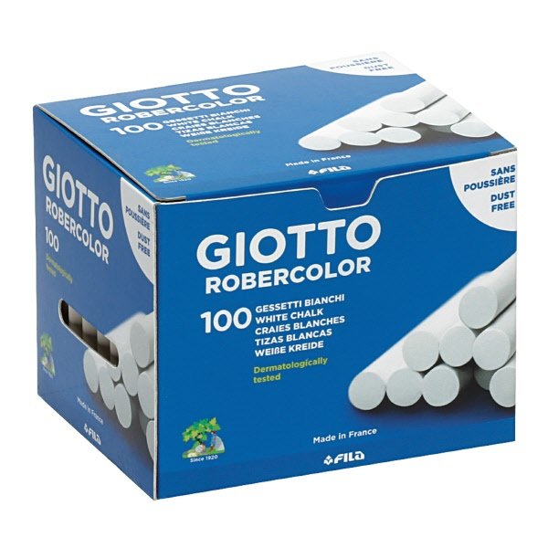Gessetti Giotto Robercolor - bianco - 100 pezzi