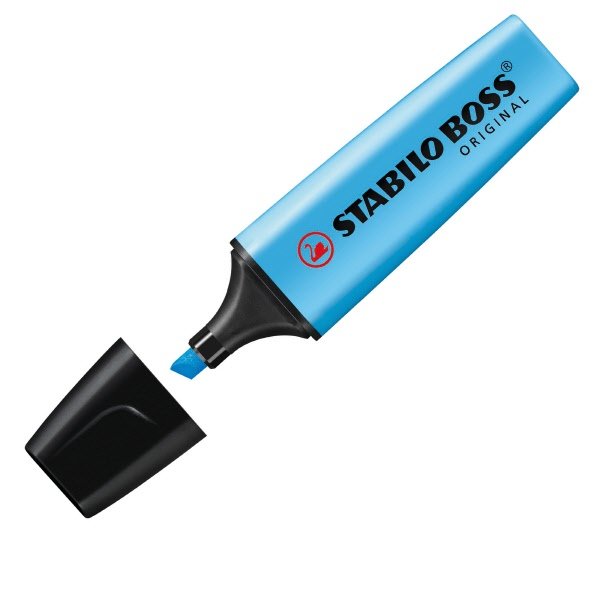 Evidenziatore Stabilo Boss Original - azzurro - Tratto 2-5 mm - Punta a scalpello