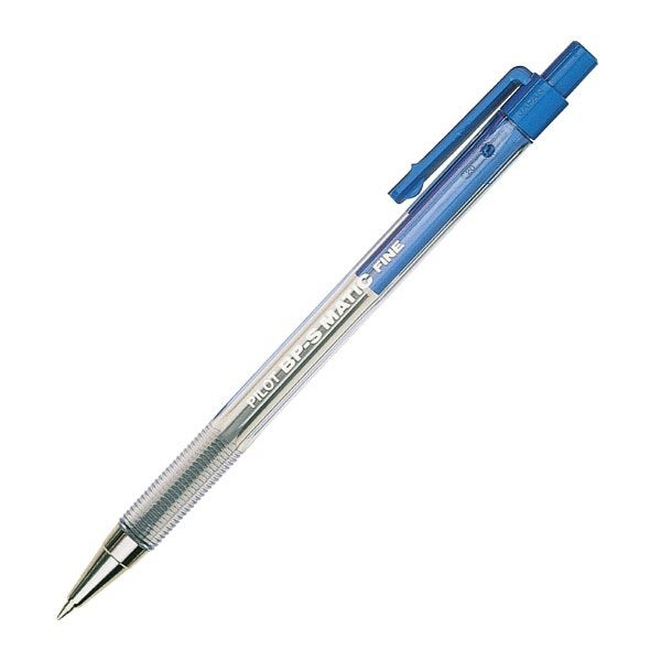 Penna a sfera a scatto BPS Matic - blu - Tratto fine