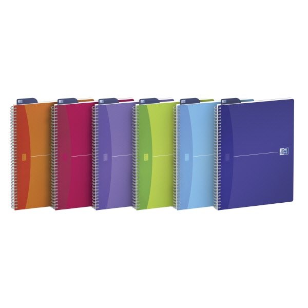 Blocco notes spiralato My Colors Oxford - A4 - 1 rigo con margine - 90 fogli