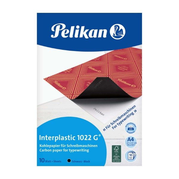 Carta carbone Interplastic 1022G - per dattilografia - nero - 10 fogli