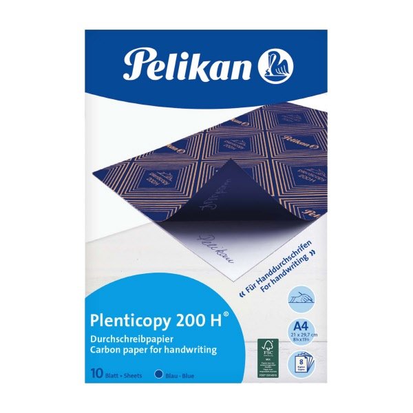 Carta da ricalco Plenticopy 200 per ricalco a mano - blu - 10 fogli