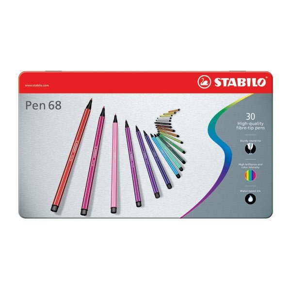 Pennarelli Stabilo Pen 68 in Scatola metallo - assortiti - 1 mm - da 7 anni - 6830