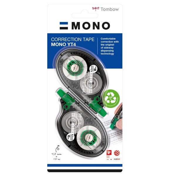 Correttore a nastro Tombow confezione da 2 pz. - 4,2 mm x 10 metri