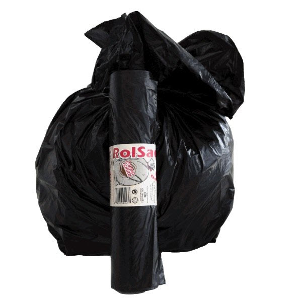 Conf. 30sacchi per rifiuti colore nero - 38 litri - F.to 55x70 cm