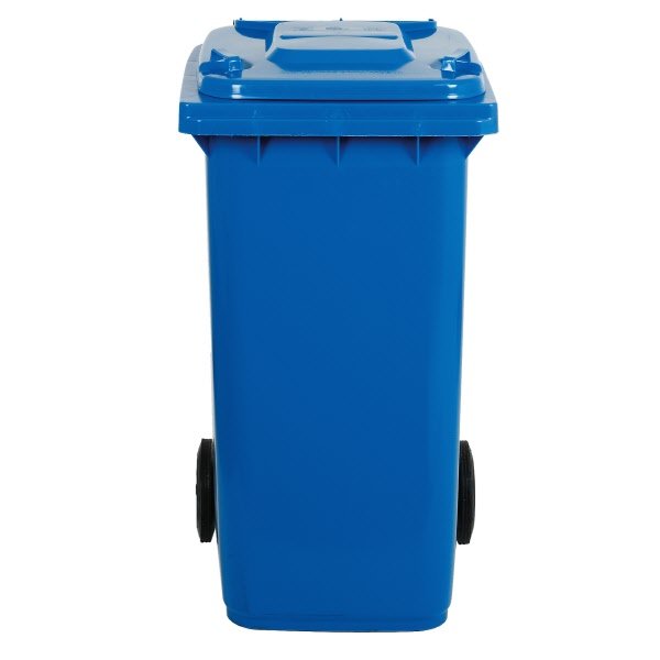 Bidoni carrellati per raccolta differenziata - 120 litri - colore blu
