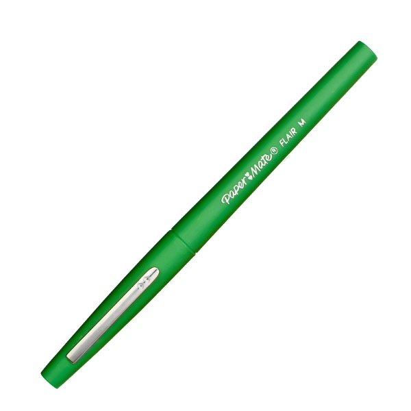 Penna con punta sintetica Nylon - verde - Tratto medio