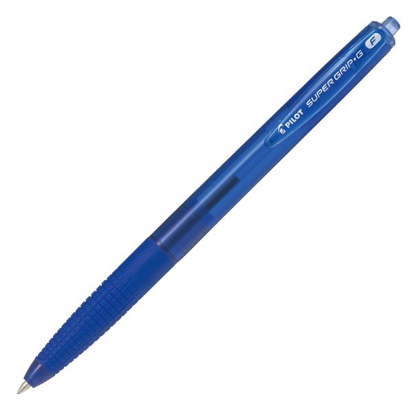 Penna a sfera a scatto Supergrip-G - blu - Tratto fine