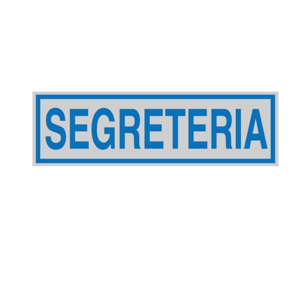 targhetta adesiva 165x50mm segreteria
