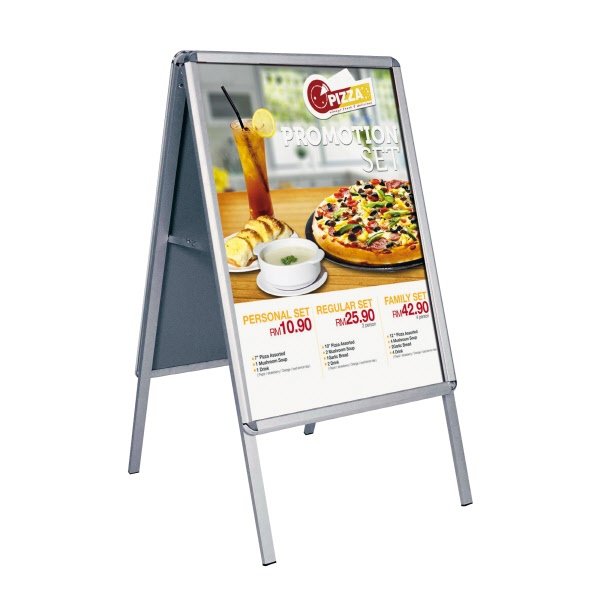 Cavalletto bifacciale con cornici a scatto - 70x100 cm