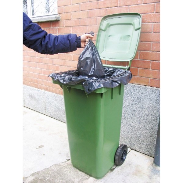 Bidoni carrellati per raccolta differenziata - 120 litri - colore verde scuro