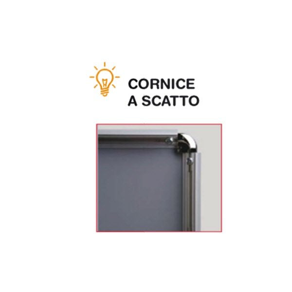 Cornice a scatto con base centrale - monofacciale - 70x100 cm