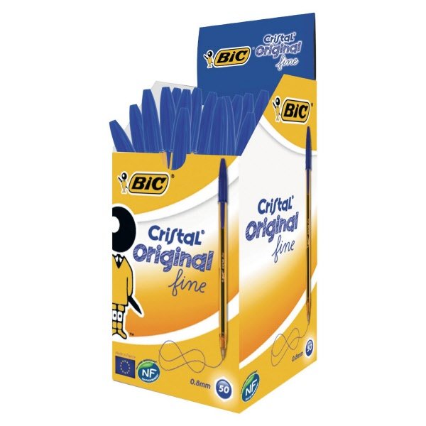 Penna a sfera Cristal® - blu - Tratto fine