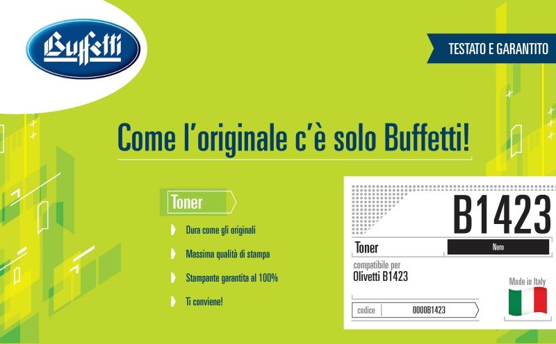Olivetti Toner - Compatibile B1423 - Nero - 35.000 pag