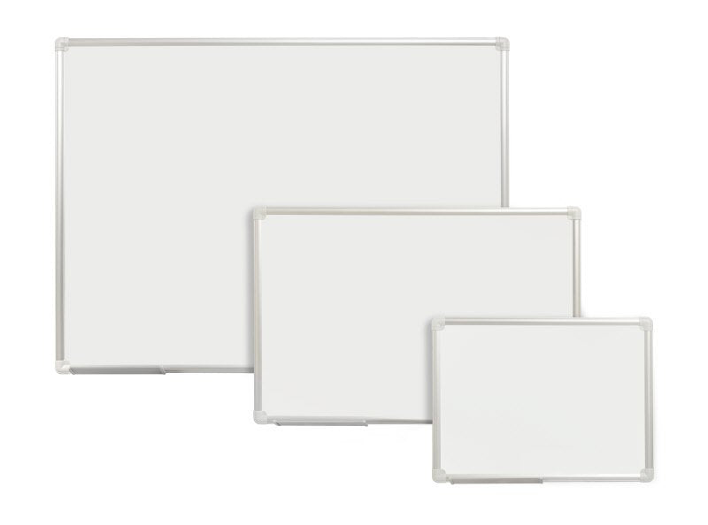 Lavagna magnetica bianca - cornice in alluminio - 90x120 cm