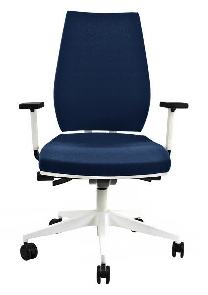 Sedia operativa Princess - struttura bianca rivest. tridimensionale blu oceano