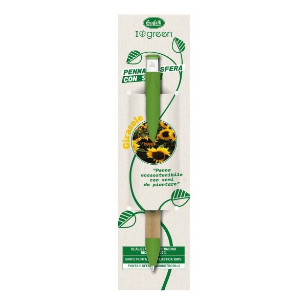 Penna a sfera biodegradabile con semi assortiti