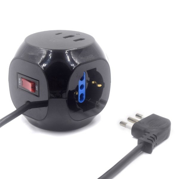 Multipresa a cubo - nero