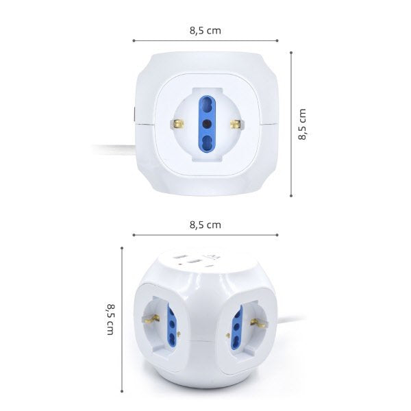 Multipresa a cubo - bianco