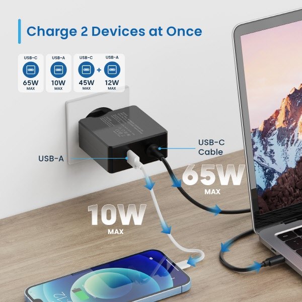 Caricabatterie per notebook - 65W