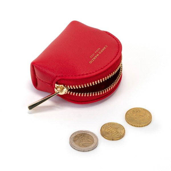 Porta monete Nora - rosso ciliegia