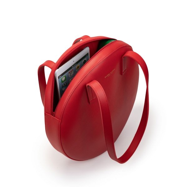 Borsa tote midi Sonia - rosso ciliegia
