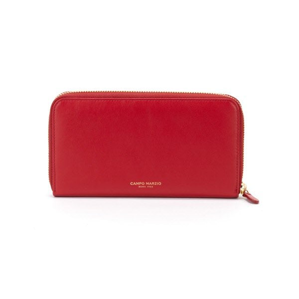 Portafoglio con zip Martha - rosso scarlatto