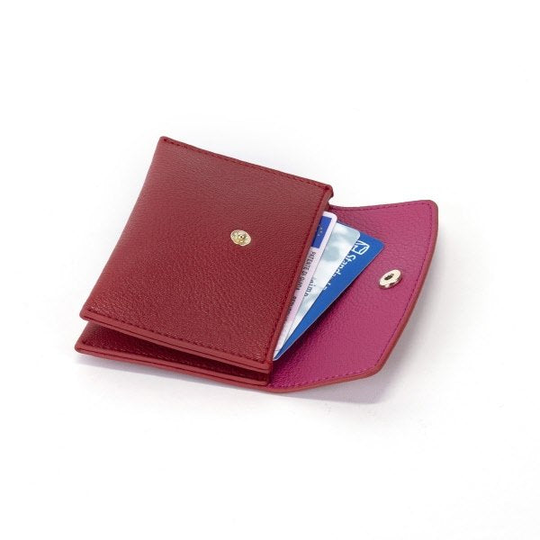 Porta carte Jodie - rosso ciliegia