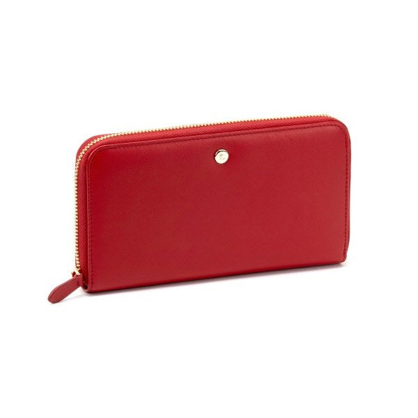 Portafoglio con zip Martha - rosso scarlatto