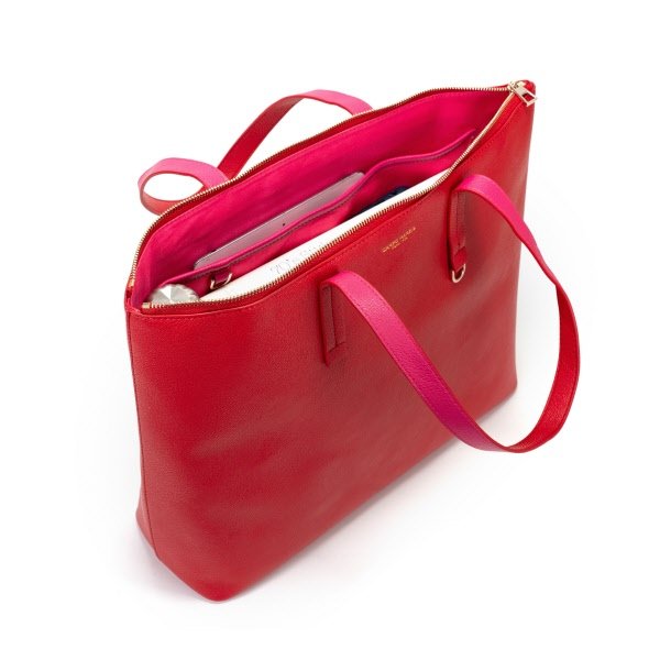 Borsa shopping 13" Winona - rosso ciliegia