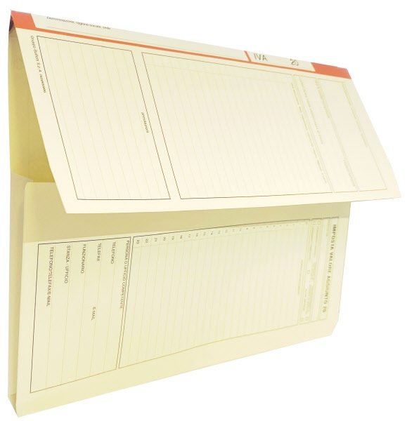 Cartelline con tasca prestampata - cartoncino - 25,5x32,5 cm