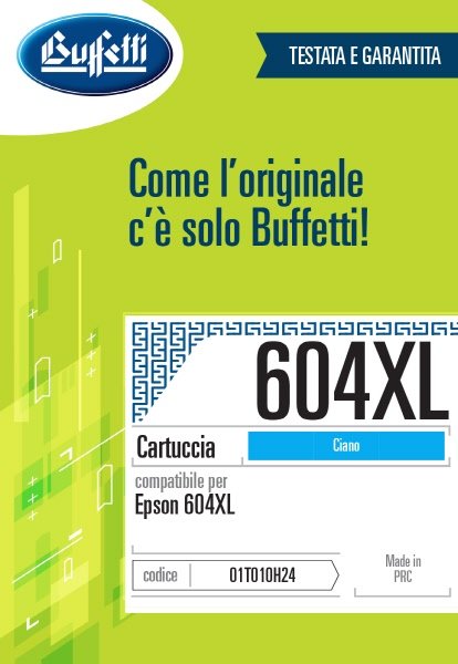 Epson Cartuccia ink jet - Compatibile 604XL C13T10H24010- Ciano - 350 pag