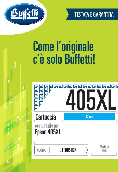 Epson Cartuccia ink jet - Compatibile 405XL C13T05H24010- Ciano - 1.100 pag