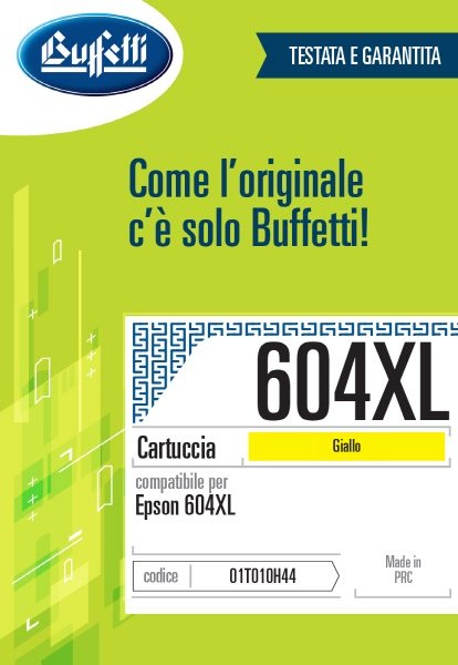 Epson Cartuccia ink jet - Compatibile 604XL C13T10H44010- Giallo - 350 pag