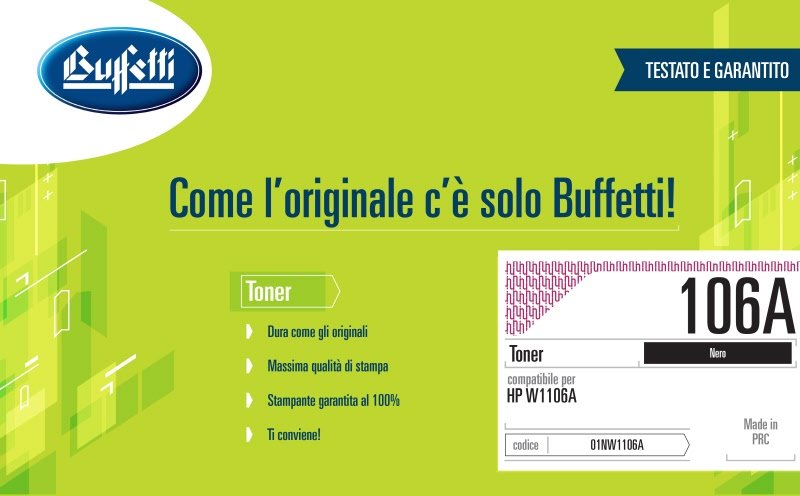 Toner HP - Compatibile 106A W1106A - Nero - 1.000 pag