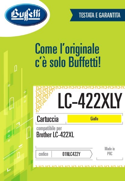 Brother Cartuccia ink jet - Compatibile LC-422XLY - Giallo - 1.500 pag
