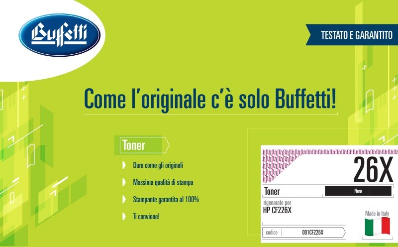 Toner HP - Compatibile 26X CF226X - Nero - 9.000 pag