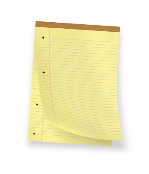 Blocco notes  - A4  - 0C - Righe - collato - 50 fogli da 80 g