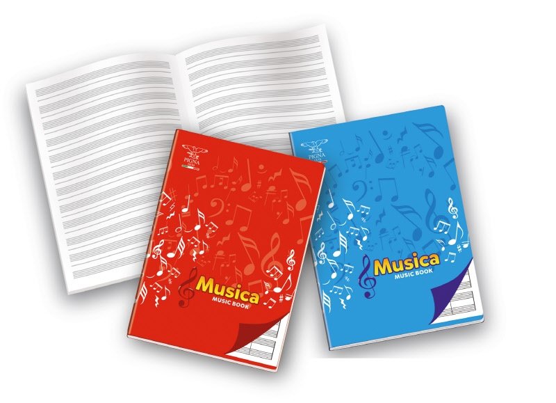Maxiquaderno Musica f.to A4 - Rigatura pentagramma