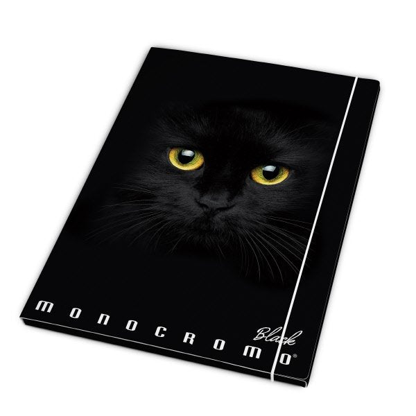 Cartella 3 Lembi A4 Monocromo Black Dorso 1,2 - Dorso 1,2 - Elastico Tondo - Colori assortiti