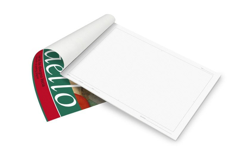 Album disegno Raffaello - 24x33 cm - carta liscia riquadrata - 10 fogli - 80 g