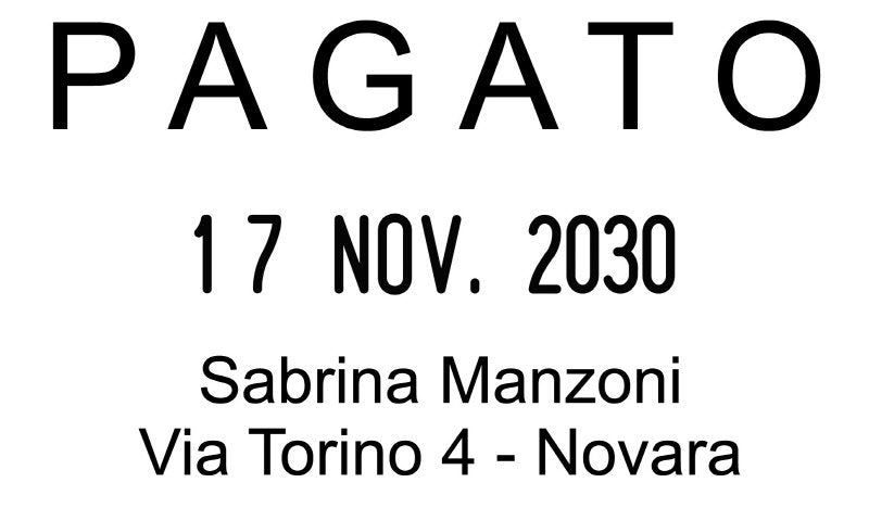 Timbro datario con testo Printy 4750