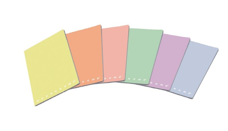 Maxiquaderni Monocromo Pastel  - Rigatura 1R - Righe medie e superiori - 80 g - copertine assortite