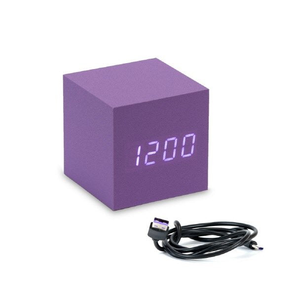 Sveglia led sound control 6,5X6,5 cm - viola
