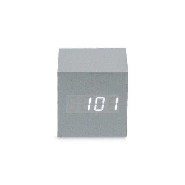 Sveglia led sound control 6,5X6,5 cm - argento
