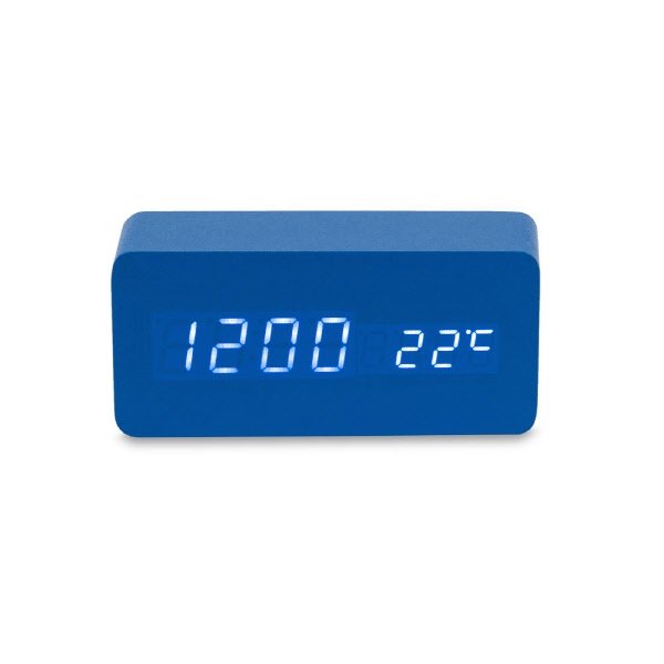 Sveglia led sound control 15X7X4 Cm - blu spazio