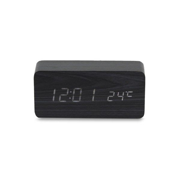 Sveglia led sound control 15X7X4 Cm - nero